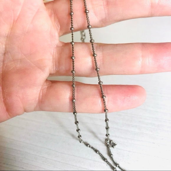 VINTAGE Anne Koplik • Silvertone Key Charm Chain Necklace OS - Picture 4 of 15